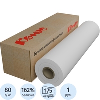 Бумага для высокоскоростной печати Комус (ProMega engineer InkJet) (80  г/кв.м, длина  175 м, ширина 620 мм, диаметр втулки 76 мм)