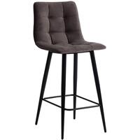 Стул полубарный TetChair Chilly темно-серый (ткань, металл, 2 штуки)
