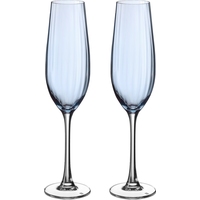 Набор бокалов для шампанского Crystal Bohemia Columba Optic 260 мл (2  штуки в упаковке, 9BL/1SI81/0/72U43/260-264)
