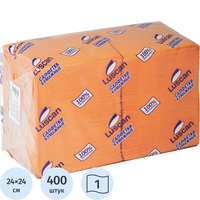 Салфетки бумажные Luscan Profi Pack 1-слойные 24х24 см оранжевые (400  листов в пачке)