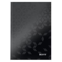 Бизнес-тетрадь Leitz Wow А5 80 листов черная в клетку на сшивке (155х217  мм)