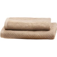 Набор полотенец махровых Ventura 2 штуки 50х90/70х140 см 500 г/кв.м  кофейные