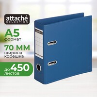 Папка-регистратор Bantex (Attache Selection) 70 мм тёмно-синяя/синяя ПВХ  с защитным уголком