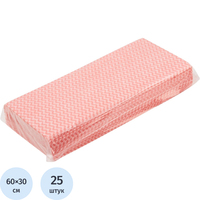 Салфетки хозяйственные SYR вискоза 30x60 см 45 г/кв.м красные (25 штук в   упаковке)