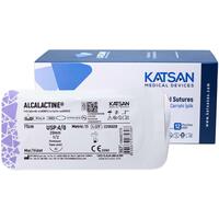 Шовный материал хирургический рассасывающийся Katsan USP 4/0 75 см  колющая игла  20 мм 1/2 (12 штук в упаковке)