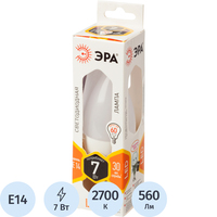 Лампа светодиодная Эра LED BXS-7W-827-E14 7 Вт E14 CA 2700 К 560 Лм  матовая (Б0028482)
