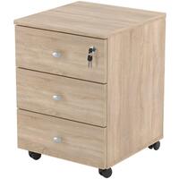 Тумба подкатная Easy Standard LT с замком (дуб сонома, 400x420x563 мм, 3  ящика)
