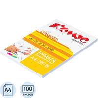 Бумага офисная Комус Документ Standard А4 72-80 г/кв.м марка С 140-150  CIE (100 листов)