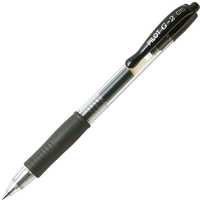Ручка гелевая автоматическая Pilot BL-G2-5 черная (толщина линии 0.3 мм)
