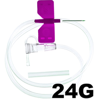 Игла-бабочка SFМ 24G (0.55х19 мм, 100 штук в упаковке)