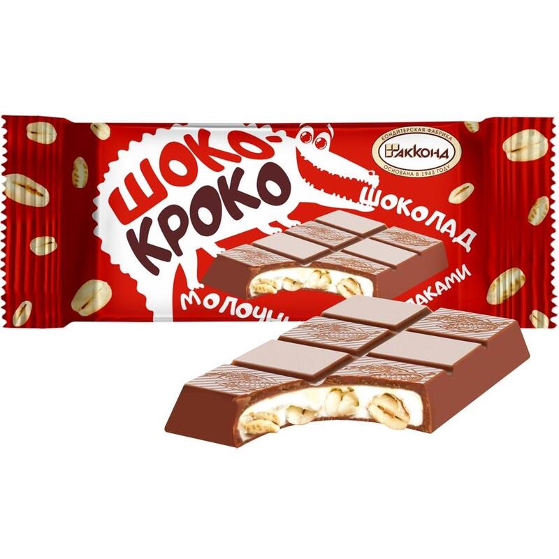 Шоко цена. Шоколад «Акконд» молочный шоко-кроко со злаками. Шоколад Акконд шоко-кроко молочный 20г/30 (шт.). Шоколад молочный "шоко-кроко". Шоколад шоко кроко Акконд.