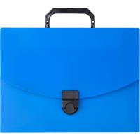 Папка-портфель пластиковая Attache A4 синяя (31.7х24 см, 1 отделение)