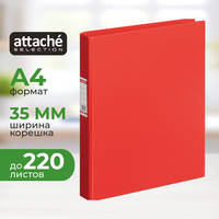 Папка на 2-х кольцах Bantex (Attache Selection) A4 35 мм красная до 220  листов