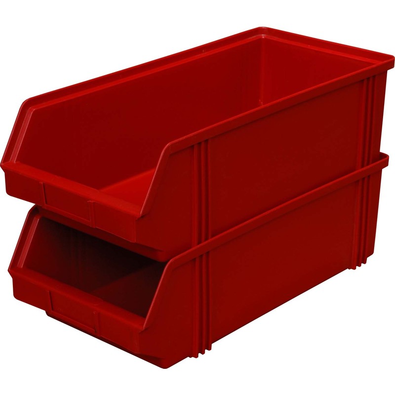 Ящик пластиковый а 500*230*150 красный. Ящик п/п 500х230х150 цв. Синий, арт.7964. Лоток для склада 400 х 230 х 150 красный(7963), сплошной.