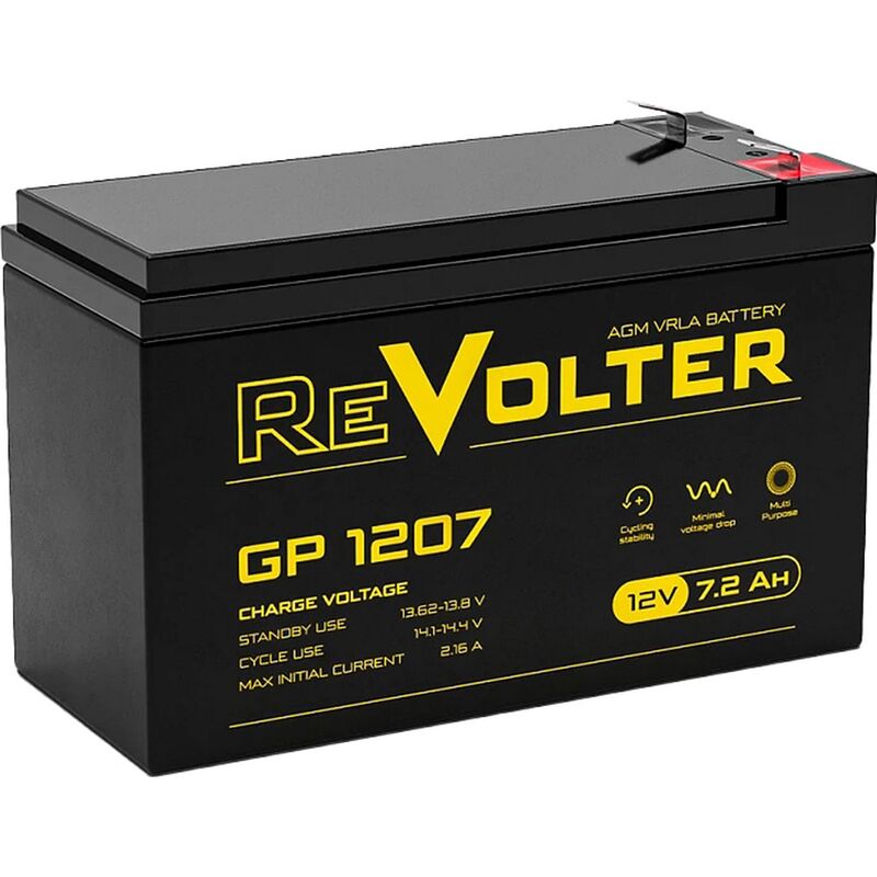 Батарея для ИБП Revolter GP 1207 12 В 7.2 Ач – выгодная цена – купить товар Батарея для ИБП Revolter GP 1207 12 В 7.2 Ач в интернет-магазине Комус