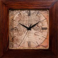 Часы настенные Салют Дерево этно с картой (34.8х34.8х4.5 см)