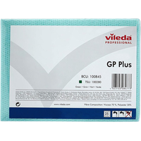 Салфетки хозяйственные Vileda Professional ДжиПи Плюс вискоза/ПЭС 50x35  см 62 г/кв.м зеленые 25 штук в упаковке (арт. производителя 100845)