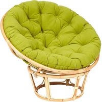 Кресло TetChair Papasan Eco оливковое (ткань, ротанг)