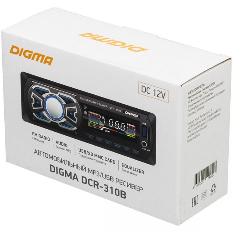 Магнитола дигма. Digma DCR-310b. USB-магнитола Digma DCR-310b. Магнитола Digma 310. Автомагнитола Digma DCR-310b 1din 4x45вт.