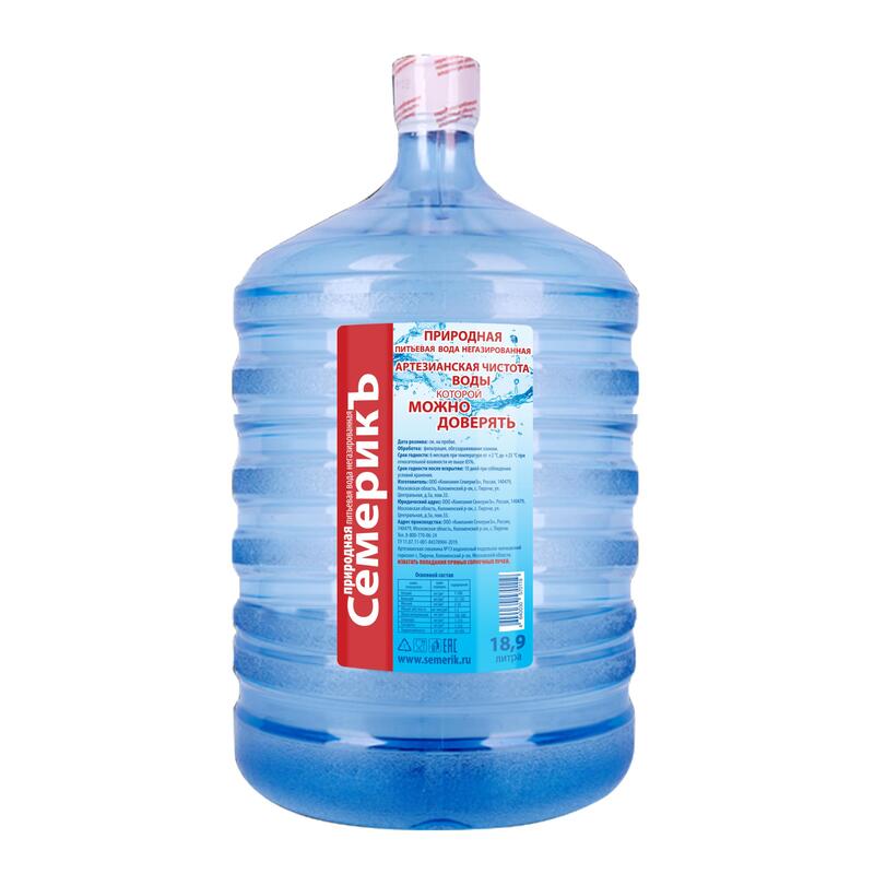 Бутилированная питьевая вода Семерикъ 19 л (одноразовая бутыль) – выгодная цена – купить товар Бутилированная питьевая вода Семерикъ 19 л (одноразовая бутыль) в интернет-магазине Комус