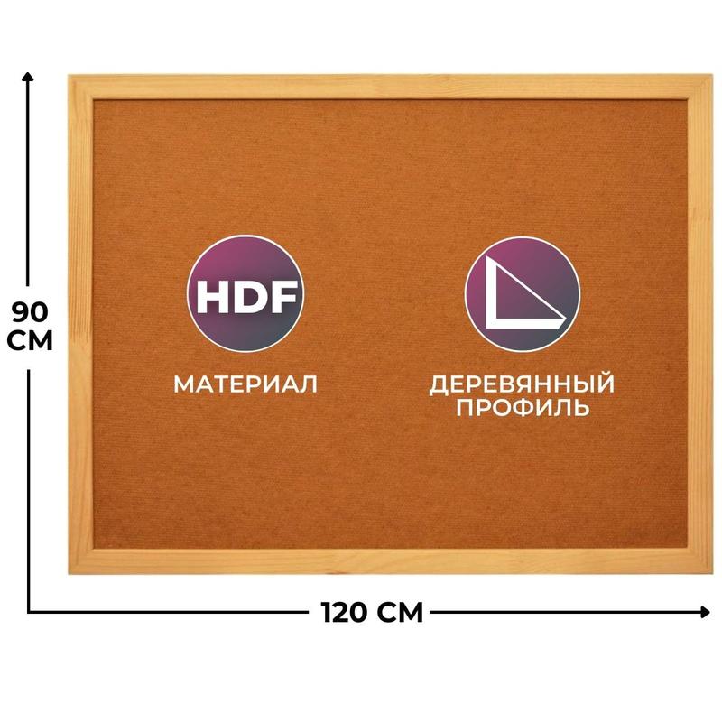 Доска 90х120 см Attache Economy HDF деревянная рама – купить по выгодной цене в интернет-магазине | 1502929