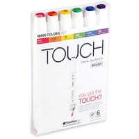 Набор маркеров Touch Brush основные цвета 6 штук