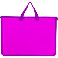 Папка-портфель пластиковая Attache Neon А4+ розовая (34x4х24.5 см, 1   отделение)